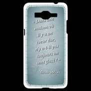 Coque Samsung Grand Prime 4G Maison coeur Turquoise Citation Oscar Wilde