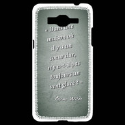 Coque Samsung Grand Prime 4G Maison coeur Vert Citation Oscar Wilde