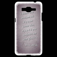 Coque Samsung Grand Prime 4G Maison coeur Violet Citation Oscar Wilde