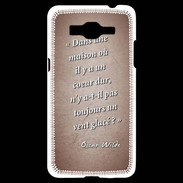 Coque Samsung Grand Prime 4G Maison coeur Rouge Citation Oscar Wilde