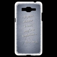 Coque Samsung Grand Prime 4G Résister Bleu Citation Oscar Wilde