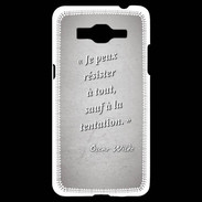 Coque Samsung Grand Prime 4G Résister Gris Citation Oscar Wilde