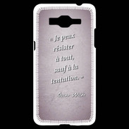 Coque Samsung Grand Prime 4G Résister Rose Citation Oscar Wilde