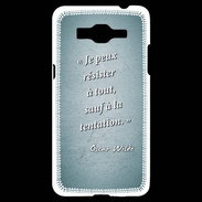 Coque Samsung Grand Prime 4G Résister Turquoise Citation Oscar Wilde