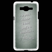 Coque Samsung Grand Prime 4G Résister Vert Citation Oscar Wilde