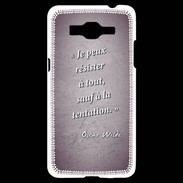 Coque Samsung Grand Prime 4G Résister Violet Citation Oscar Wilde