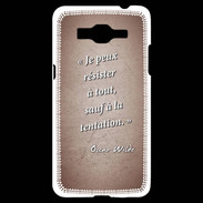 Coque Samsung Grand Prime 4G Résister Rouge Citation Oscar Wilde