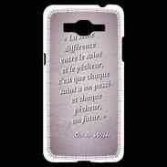 Coque Samsung Grand Prime 4G Saint pêcheur Rose Citation Oscar Wilde