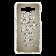 Coque Samsung Grand Prime 4G Saint pêcheur Sepia Citation Oscar Wilde