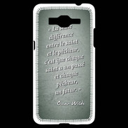 Coque Samsung Grand Prime 4G Saint pêcheur Vert Citation Oscar Wilde