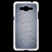 Coque Samsung Grand Prime 4G Vie art Bleu Citation Oscar Wilde