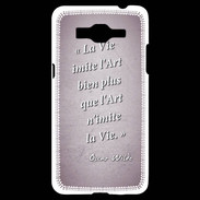 Coque Samsung Grand Prime 4G Vie art Rose Citation Oscar Wilde