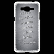 Coque Samsung Grand Prime 4G Vie art Noir Citation Oscar Wilde