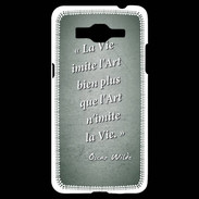 Coque Samsung Grand Prime 4G Vie art Vert Citation Oscar Wilde