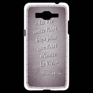 Coque Samsung Grand Prime 4G Vie art Violet Citation Oscar Wilde