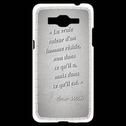 Coque Samsung Grand Prime 4G Vrai valeur Gris Citation Oscar Wilde