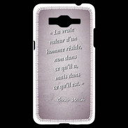 Coque Samsung Grand Prime 4G Vraie valeur Rose Citation Oscar Wilde