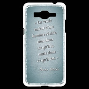 Coque Samsung Grand Prime 4G Vraie valeur Turquoise Citation Oscar Wilde