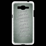 Coque Samsung Grand Prime 4G Vraie valeur Vert Citation Oscar Wilde
