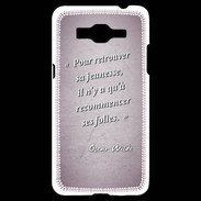 Coque Samsung Grand Prime 4G Jeuness folie Rose Citation Oscar Wilde