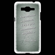 Coque Samsung Grand Prime 4G Jeuness folie Vert Citation Oscar Wilde