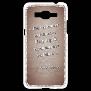Coque Samsung Grand Prime 4G Jeuness folie Rouge Citation Oscar Wilde