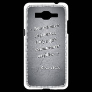 Coque Samsung Grand Prime 4G Jeuness folie Noir Citation Oscar Wilde