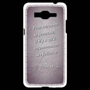 Coque Samsung Grand Prime 4G Jeuness folie Violet Citation Oscar Wilde