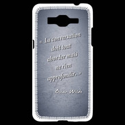 Coque Samsung Grand Prime 4G La conversation Bleu Citation Oscar Wilde