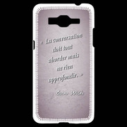 Coque Samsung Grand Prime 4G La conversation Rose Citation Oscar Wilde