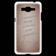 Coque Samsung Grand Prime 4G La conversation Rouge Citation Oscar Wilde