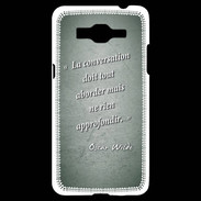 Coque Samsung Grand Prime 4G La conversation Vert Citation Oscar Wilde