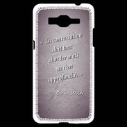 Coque Samsung Grand Prime 4G La conversation Violet Citation Oscar Wilde