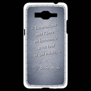 Coque Samsung Grand Prime 4G La musique Bleu Citation Oscar Wilde