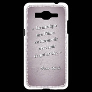 Coque Samsung Grand Prime 4G La musique Rose Citation Oscar Wilde