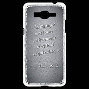 Coque Samsung Grand Prime 4G La musique Noir Citation Oscar Wilde