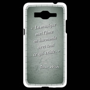 Coque Samsung Grand Prime 4G La musique Vert Citation Oscar Wilde