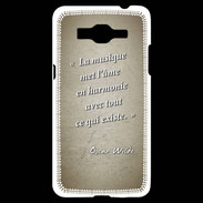 Coque Samsung Grand Prime 4G La musique Sepia Citation Oscar Wilde