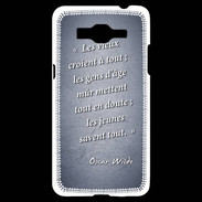 Coque Samsung Grand Prime 4G Les vieux Bleu Citation Oscar Wilde