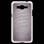 Coque Samsung Grand Prime 4G La musique Violet Citation Oscar Wilde
