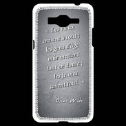 Coque Samsung Grand Prime 4G Les vieux Noir Citation Oscar Wilde