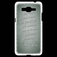 Coque Samsung Grand Prime 4G Les vieux Vert Citation Oscar Wilde