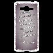 Coque Samsung Grand Prime 4G Les vieux Violet Citation Oscar Wilde
