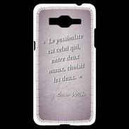 Coque Samsung Grand Prime 4G Pessimiste Rose Citation Oscar Wilde