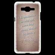 Coque Samsung Grand Prime 4G Pessimiste Rouge Citation Oscar Wilde
