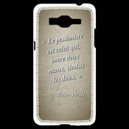 Coque Samsung Grand Prime 4G Pessimiste Sepia Citation Oscar Wilde