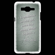 Coque Samsung Grand Prime 4G Pessimiste Vert Citation Oscar Wilde
