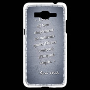 Coque Samsung Grand Prime 4G Quart d'heure Bleu Citation Oscar Wilde