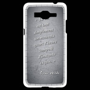 Coque Samsung Grand Prime 4G Quart d'heure Noir Citation Oscar Wilde