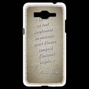 Coque Samsung Grand Prime 4G Quart d'heure Sepia Citation Oscar Wilde